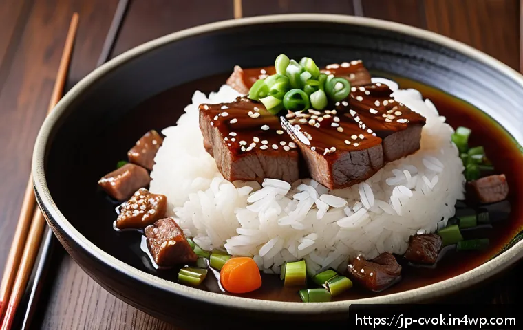 대체 단백질 요리의 다양한 활용법 - A vibrant and appetizing Japanese-style dish featuring soy meat simmered in a glossy teriyaki sauce,...